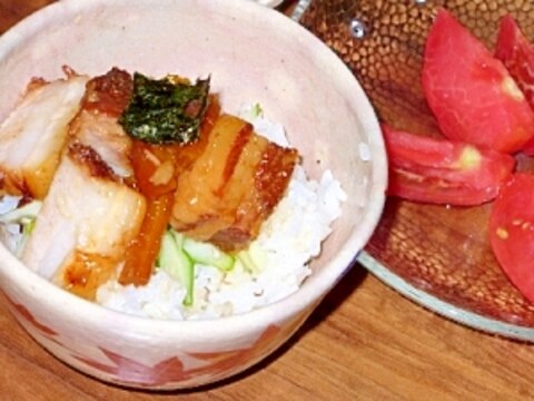 圧力鍋でとろとろミニ豚の角煮丼